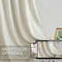 Treatmentex Pompom Window Curtain Panels, Natural 45" Long Ivory Curtain Drapes for Small Windows