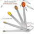5 Pcs Mini Measuring Spoons Set, Stackable Design, Durable Stainless Steel for Cooking and Baking