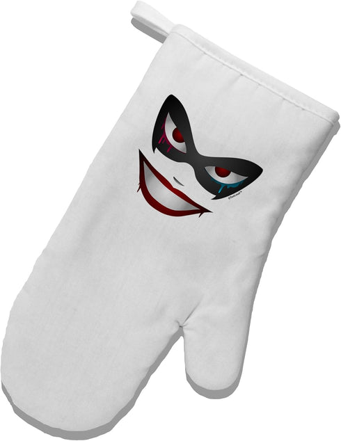 TooLoud Lil Monster Mask - White Printed Fabric Oven Mitt