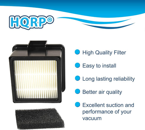 HQRP 2-Pack Filters Replacement for Dirt Devil F43, 2PY1105000, compatible with Dirt Devil Vacuums