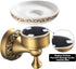 Leyden Shower Soap Dish, Antique Brass Dish Soap Holder, Luxury Art Engraved Wall Mount Bathroom Hardware