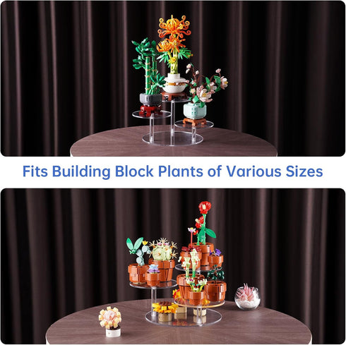 Sets, Stand,2PCS NiHome Clear Acrylic Display Stand for LEGO Botanical Collection Multi-Tier Showcase Figurine Display