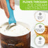 Spring Chef Ice Cream Scoop Aqua Sky with Soft Grip Handle, Professional Heavy Duty Sturdy Scooper for Gelato