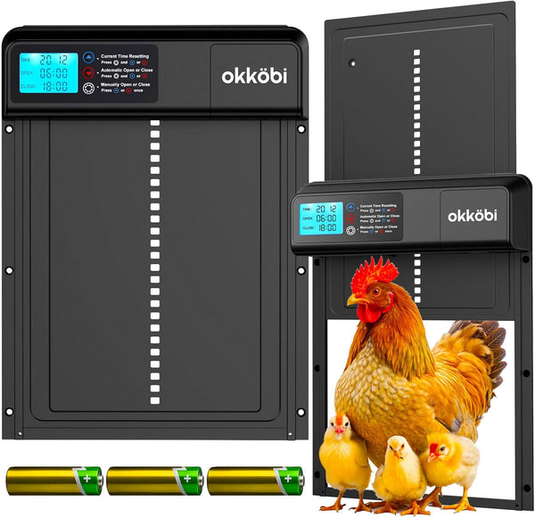 Automatic Chicken Coop Door Coop Door Lite Battery Powered (3X AA Included)