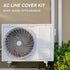 BEWAVE 9 Ft AC Line Cover Kit - 4" W Decorative PVC Tubing for Mini Split Air Conditioners and Heat Pumps