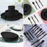 Wheat Straw Dinnerware Sets - 24 pcs Lightweight Unbreakable Cups, Cutlery, Plates & Bowls for 4