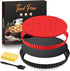 Tart Pan Kit,9 Inch Tart Pans with Removable Bottom,Non-stick Fluted Quiche Pan