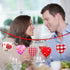 EBaokuup 30 Pcs Valentines Fabric Heart Ornament for Hanging, Heart-Shaped Decoration for Valentine's Day Home Decor