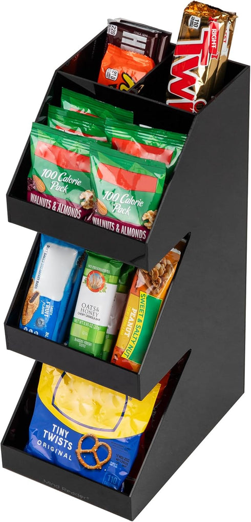 Mind Reader Coffee Tea Utensil and Condiment Station, Countertop Organizer, Black, 6"L x 9"W x 16"H