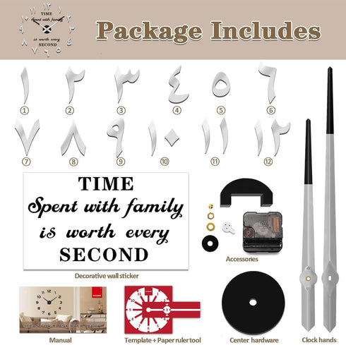 VANGOLD Wall Clocks for Living Room Decor, Stylish Timepiece for Home Decoration