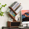 Simple Deluxe 4-Tier Tree Bookshelf with Drawers, Compact Corner Bookcase with Storage