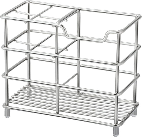 Urbanstrive Bathroom Toothbrush Holder Stand, 304 Stainless Steel Toothpaste Holder Organizer (Silver, Small)
