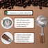 Dazzleimart 10g/30ml 304 Vintage Coffee Scoop Capacity Retro Stainless Steel Coffee Measuring Spoon Walnut Wooden