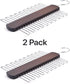 2 Pack 20 Umo Lorenzo Premium Wooden Necktie and Belt Hanger, Walnut Wood Center Organizer and Storage Rack with a