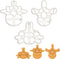 Set of 3 Vertebrae Cookie Cutters (Designs: Cervical, Lumbar, Thoracic Vertebra) - Bakerlogy