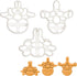Set of 3 Vertebrae Cookie Cutters (Designs: Cervical, Lumbar, Thoracic Vertebra) - Bakerlogy