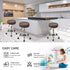 Set 2, 16-18 Inch FUANGUI Bar Stool Covers Round of Waterproof PU Bar Stool Seat Covers with Elastic Bands,Bar Stool