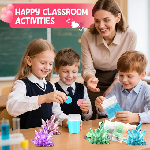 Grenfield 24PCS Kids Science Kit Planting Crystal Bulk, Easter Egg Fillers, Basket Stuffers for Kids Easter Egg