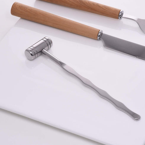 Crab or Lobster Mallet, Stainless Steel Seafood Hammer for Cracking Shells