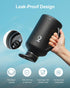 Trebo Insulated Water Bottle 64oz, with Handle and Straw Spout Lids, Half Gallon Stainless Steel Vacuum Flask, Black