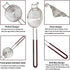 yuntop 1 Pack Stainless Steel Yolk White Separator Tool Long Handled Egg White Separator, Egg Separator for Baking