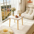 4 Floor,20"(L) 20"(W) 20"(H),Living Funecy Square End Table Low Table with Solid Wood Sturdy Legs,Floor Table Desk