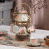 CHANJOON sets Set, Sets Set 6 tea Gold Plated Red Rose Ceramic Tea Vintage Teapot Tea Beautiful Tea Coffee Serving