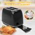 Toaster 2 Slice, Retro Stainless Steel Toaster with 6 Settings, 1.5 In Extra Wide Slots, Removable Crumb Tray, Bagel