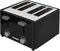 Courant Classic 4 Slice Toaster with Drop Down Crumb Tray for Easy Cleaning - Black
