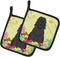 Caroline's Treasures BB6074PTHD Easter Eggs Bouvier des Flandres Pot Holders Set, Heat Resistant Kitchen Hot Pads, 7