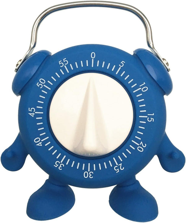 Kitchen Timer, 60 Minutes Countdown Cooking Teaching Egg Potty Training Wind Up Timer - No Battery (Blue)