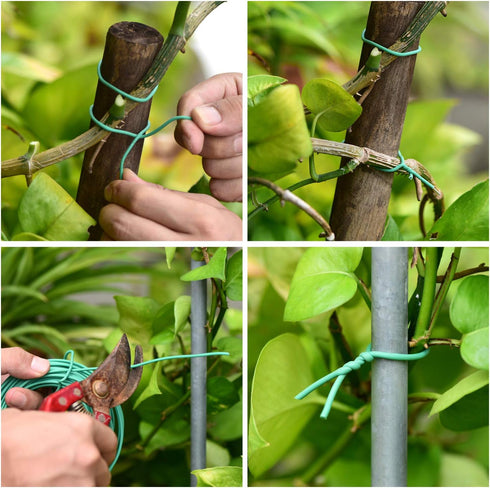 YDSL 66 Feet Soft Plant Tie, Green Twist Garden Ties for Plants, Home and Office Organization (Diameter - 2.5MM)