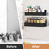Magnetic Spice Rack for Refrigerator, Kitchen Organizer and Storage Shelf, Black (2 Pack)