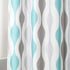 Lush Decor Mid Century Geo Shower Curtain, 72" x 72", Blue & Gray - Stylish Bathroom Decor