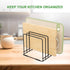 Cutting Board Holder, 1.2 in. Wide Slots Cabinet Organizer for Bakeware, 5 Slots (Black)