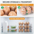 60 6 Count 60PCS HANSGO PCS Plastic Egg Cartons Bulk, with Date Labels, Clear Stackable Egg Holder for Fresh Medium