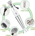Immersion Hand Blender, UTALENT 5-in-1 8-Speed with 500ml Food Grinder, 600ml Container, Milk Frother, White