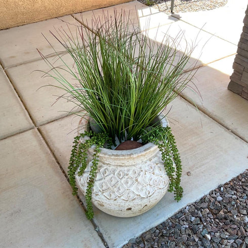 16 Artificial Plants Fake Wheat Grass Tall Shrubs, Faux Greenery Plastic Leaves Plant Indoor Green Decoration Home