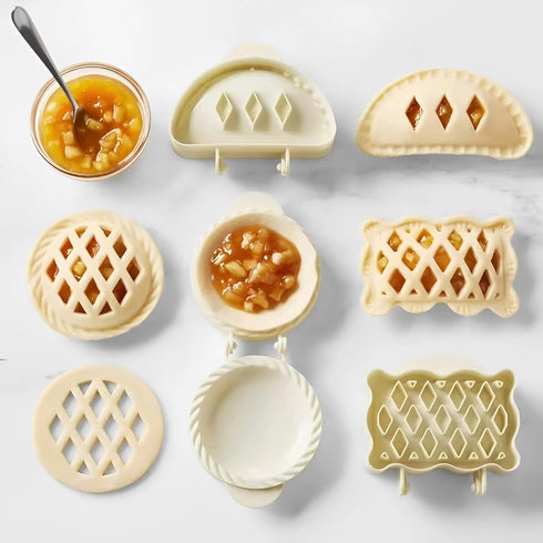 Dough Presser Pocket Pie Molds, 3-Piece Hand Pie Molds for Apple, Pumpkin, Acorn Shapes