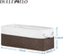 DULLEMELO Toilet Paper Storage Basket, Toilet Paper Basket for Back of Toilet, Bathroom Storage Basket for Cosmetics Towels Toilet Paper, Toilet Tank Basket with Rope Handles for Toilet