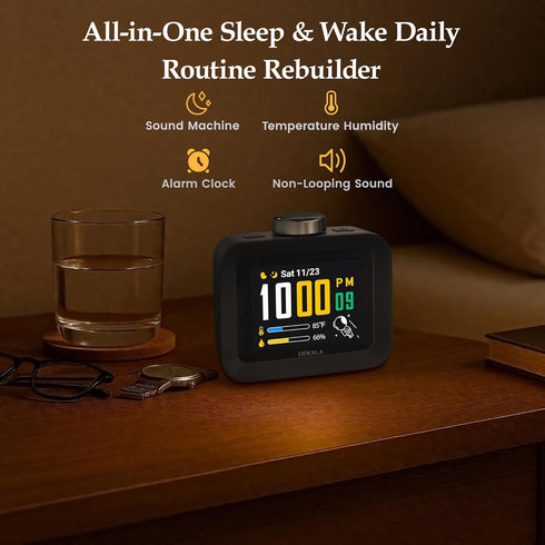 7-Day Programmable 4 98db 30 Dekala AuraDot Alarm Clock for Bedroom, Independent Max Loud Alarm for Heavy Sleepers