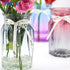 OFFIDIX Glass Vase, Geometric Faceted Design Flower Vase for Weddings, Events, and Home Decor Arrangements.