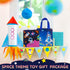 60 6 Kigeli Pcs Style Space Goodie Bags, Space Party Favors Large Non-woven Gifts Bags with Handles, Astronaut Planet