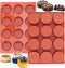 Ocmoiy 2 Inch Ore Mold Round Silicone Molds for Chocolate Covered Ore Cookie, Mini Cake, Candy, 24 Cups Baking Mold