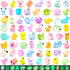 200Pcs Various Luminous Mini Animals, 63 Style Tiny Resin Figurines Animals Glow