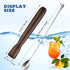 Patelai Wooden Cocktail Drinks Muddler and 12 Inch Bar Spoon, Stainless Steel Shaker Mixing Spoon for Cocktails