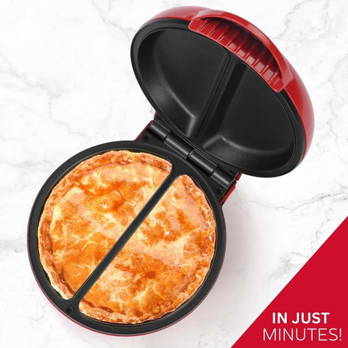 Holstein Housewares Non-Stick Omelet & Frittata Maker, Stainless Steel for 2 Portions, Red