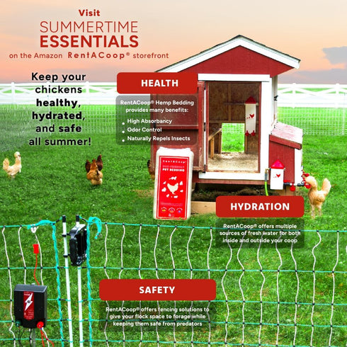 1 2 RentACoop Gallon Chicken Waterer with Auto-Fill Cups, Horizontal Nipples and Anti-Roost Cone - Suitable for Chicks