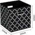Set of 3 Fabric Cloth Storage Bins, Foldable Cube Organizer with Dual Handles, Black Light for Home Bedroom Storage