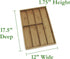 Lipper International Bamboo Wood Flatware Organizer, 7 Compartments, 12" x 17-1/2" x 1-3/4"